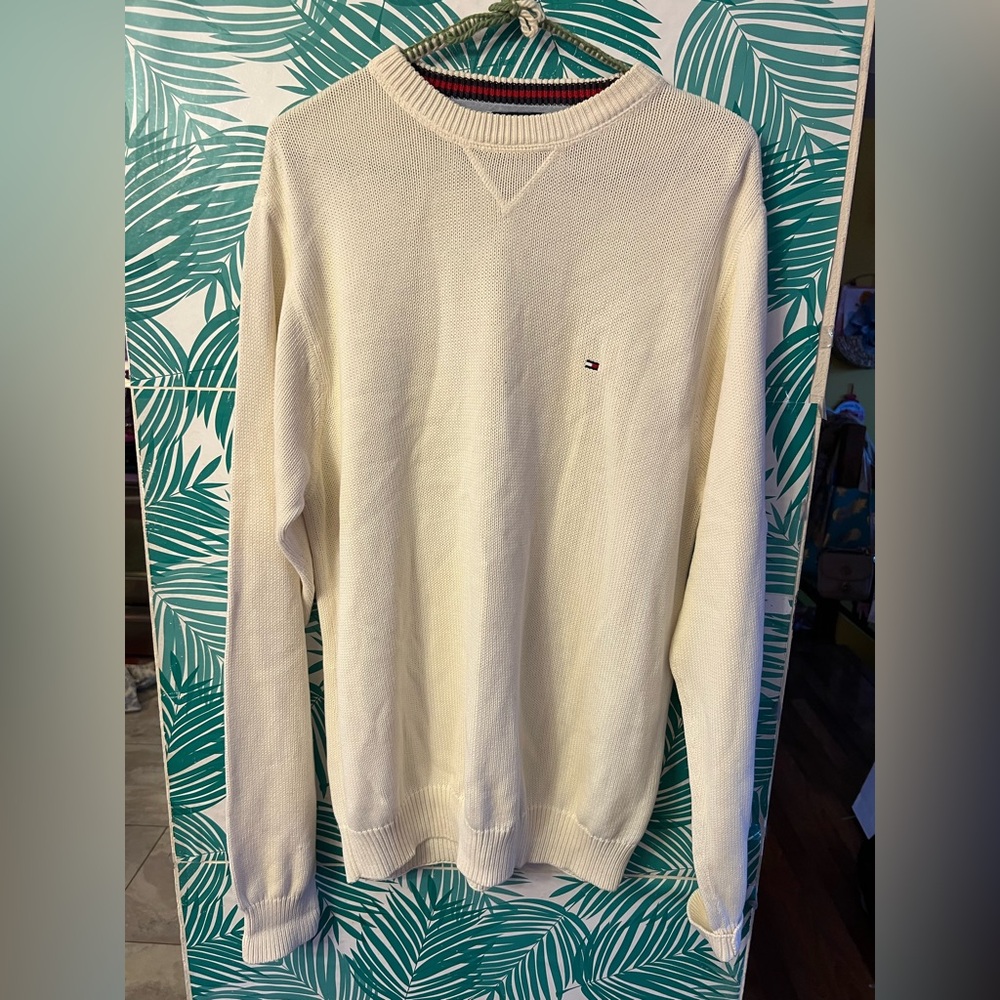 Vintage Tommy Hilfiger classic crew neck sweater 100% cotton sz M